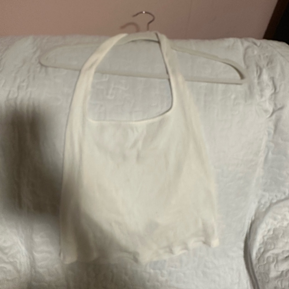 SHEIN white halter top size L